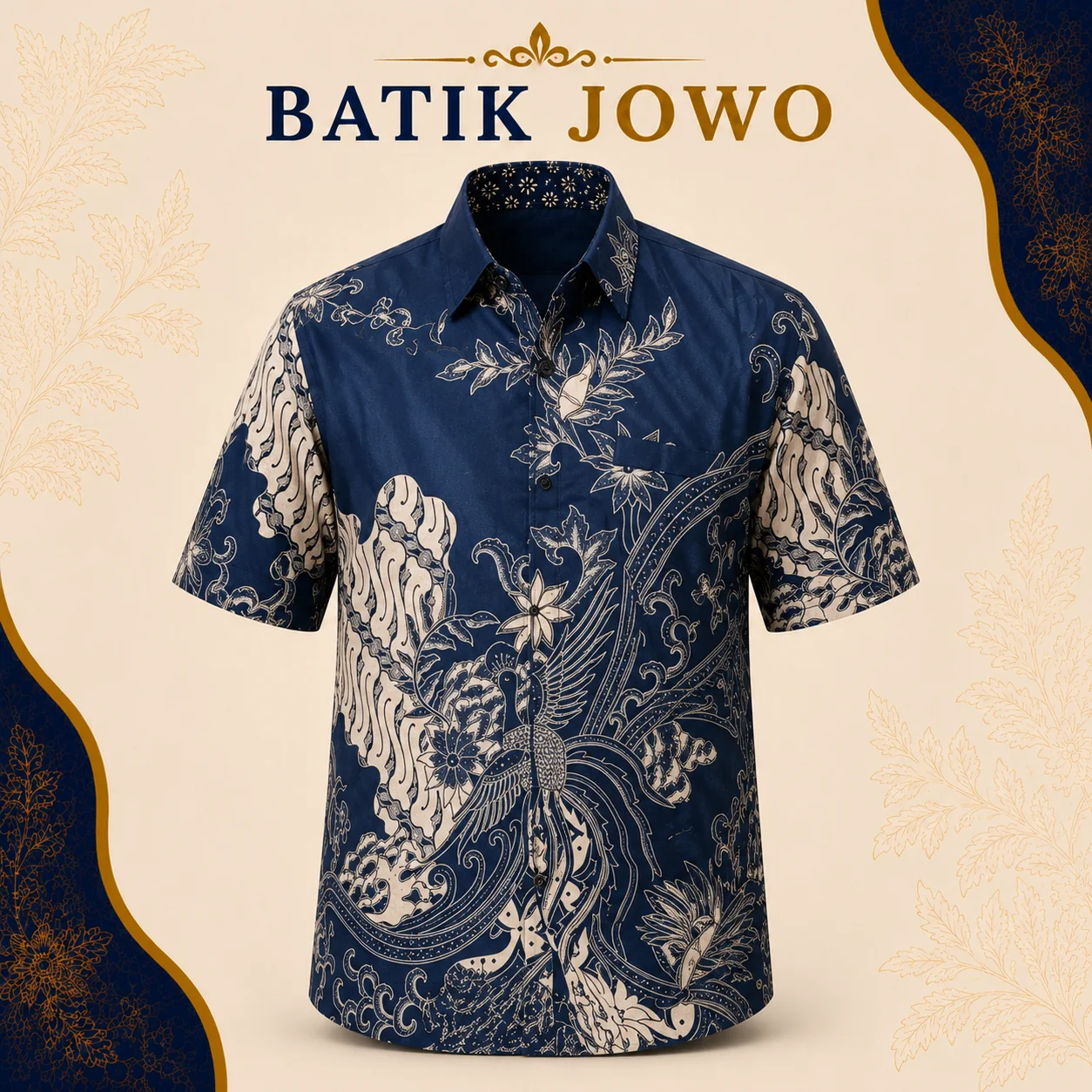 Batik Jowo Mega Navy